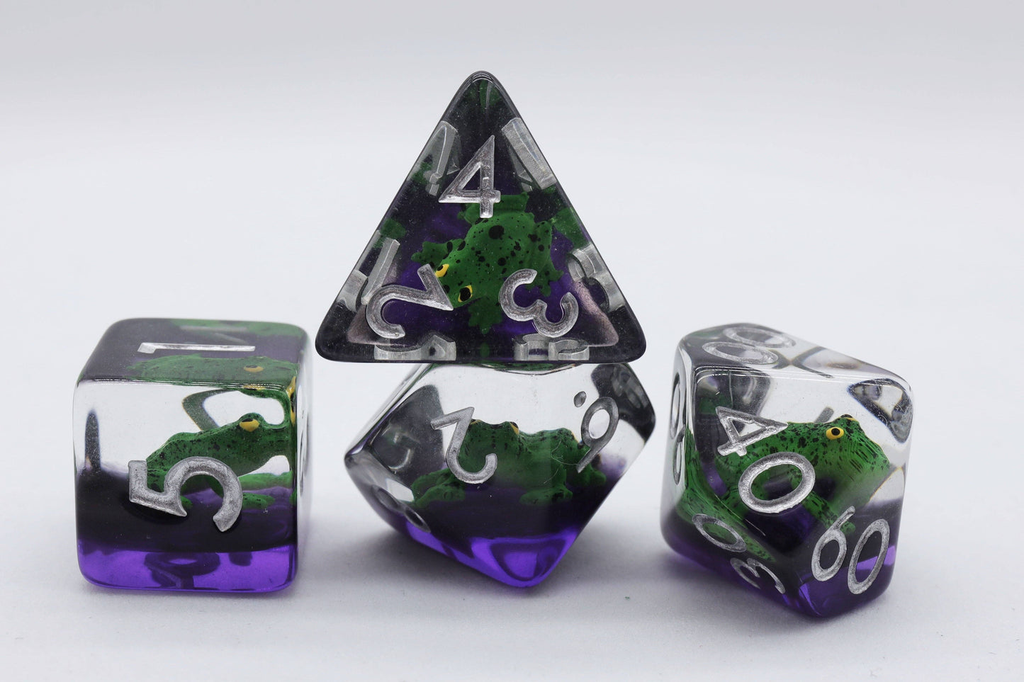 Green Poison Frog RPG Dice Set