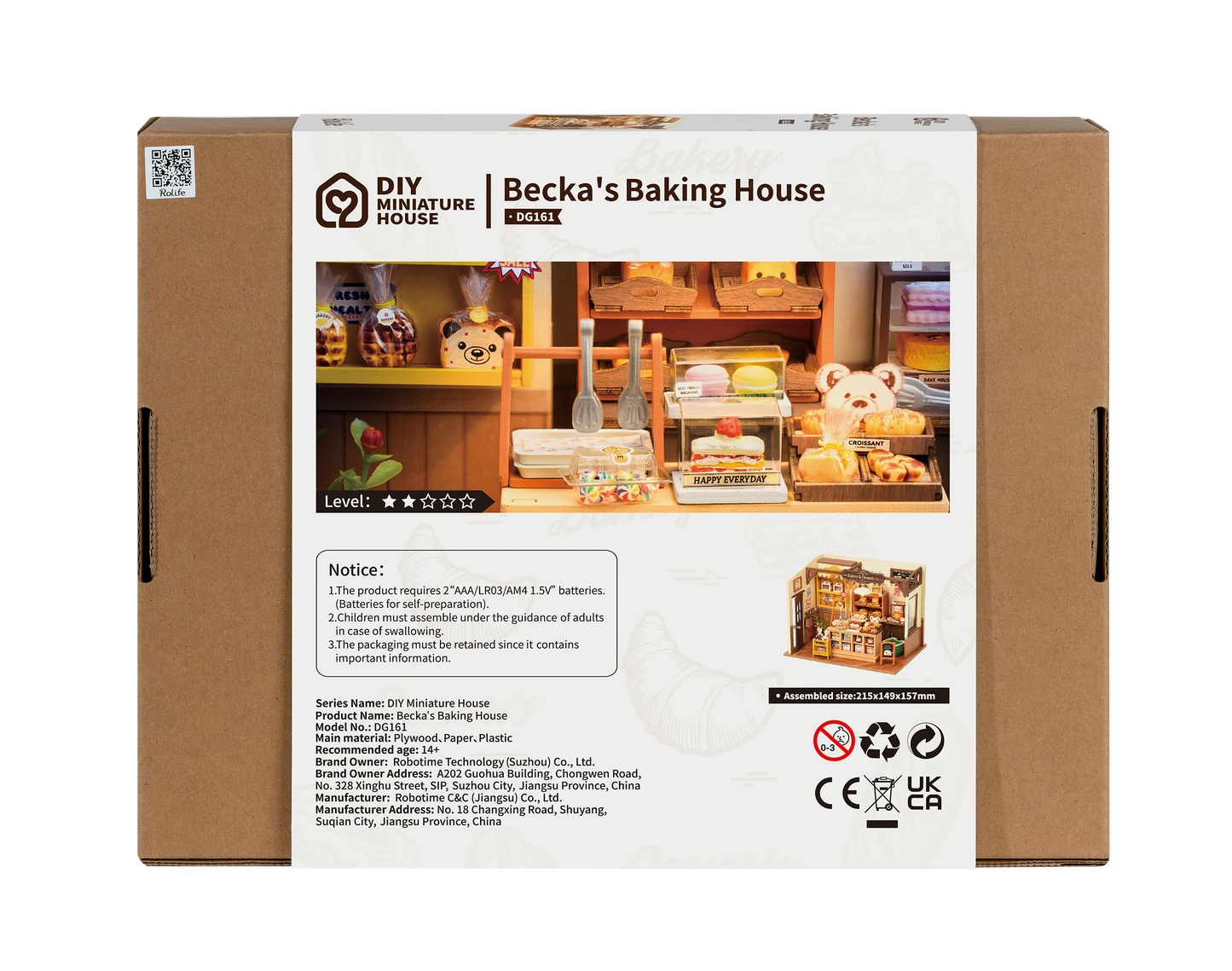 DG161 Becka's Baking House Rolife Miniature House DIY Wooden