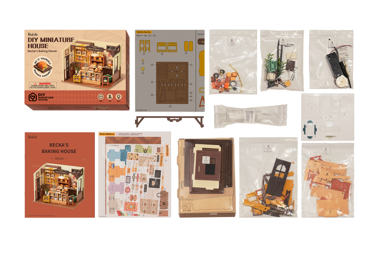 DG161 Becka's Baking House Rolife Miniature House DIY Wooden