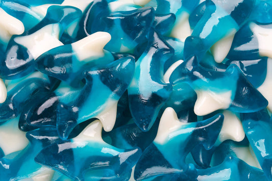 Albanese Blue Gummi Sharks, 5lb Bag