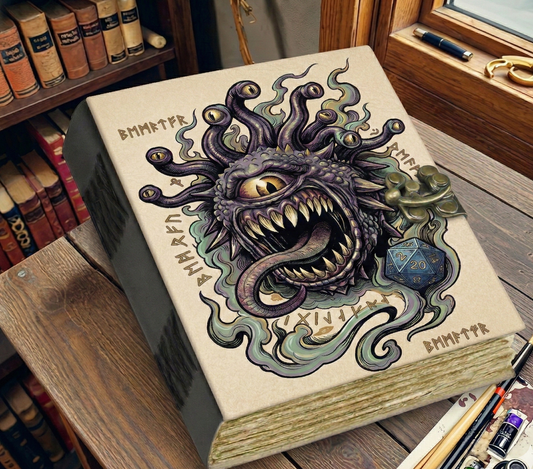 D&D Monster Tattoo Leather Journal