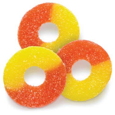 Albanese Peach Rings, 4.5lb Bag
