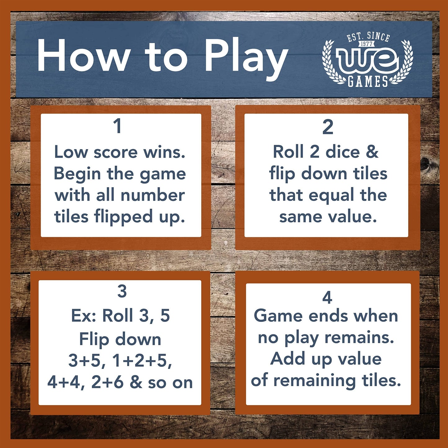 9 Number Shut the Box Board Game