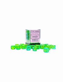 GEMINI TRANS GREEN-TEAL/ YELLOW 12MM D6